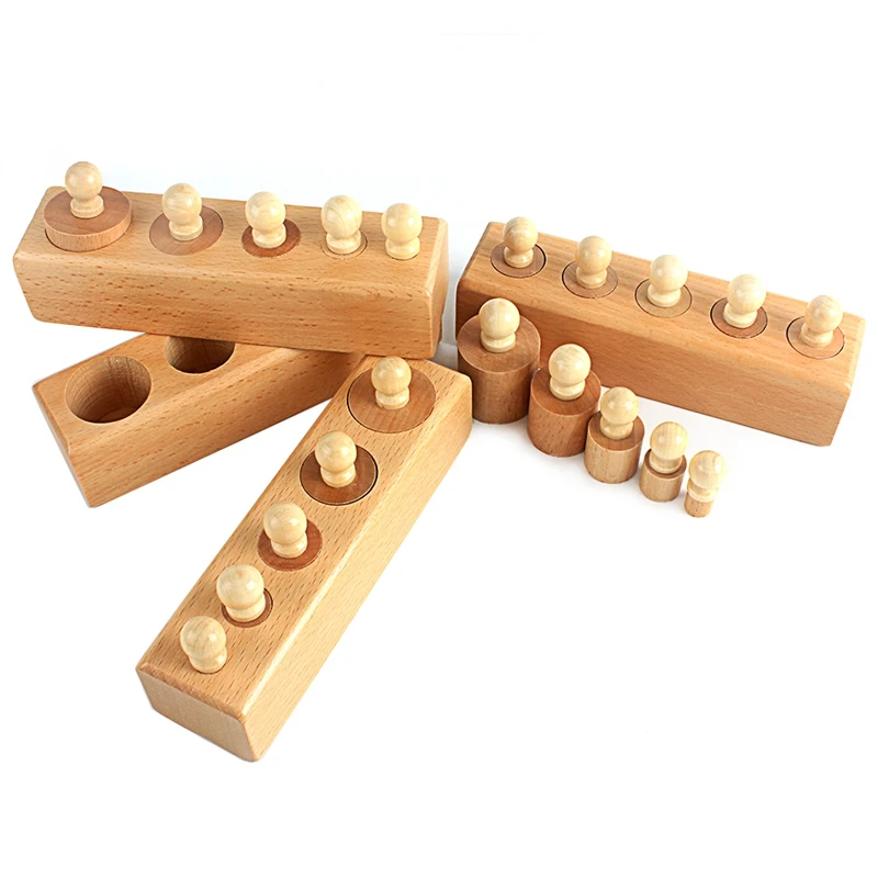 Материалы Монтессори для малышей деревянный обучающий цилиндр игрушка развития