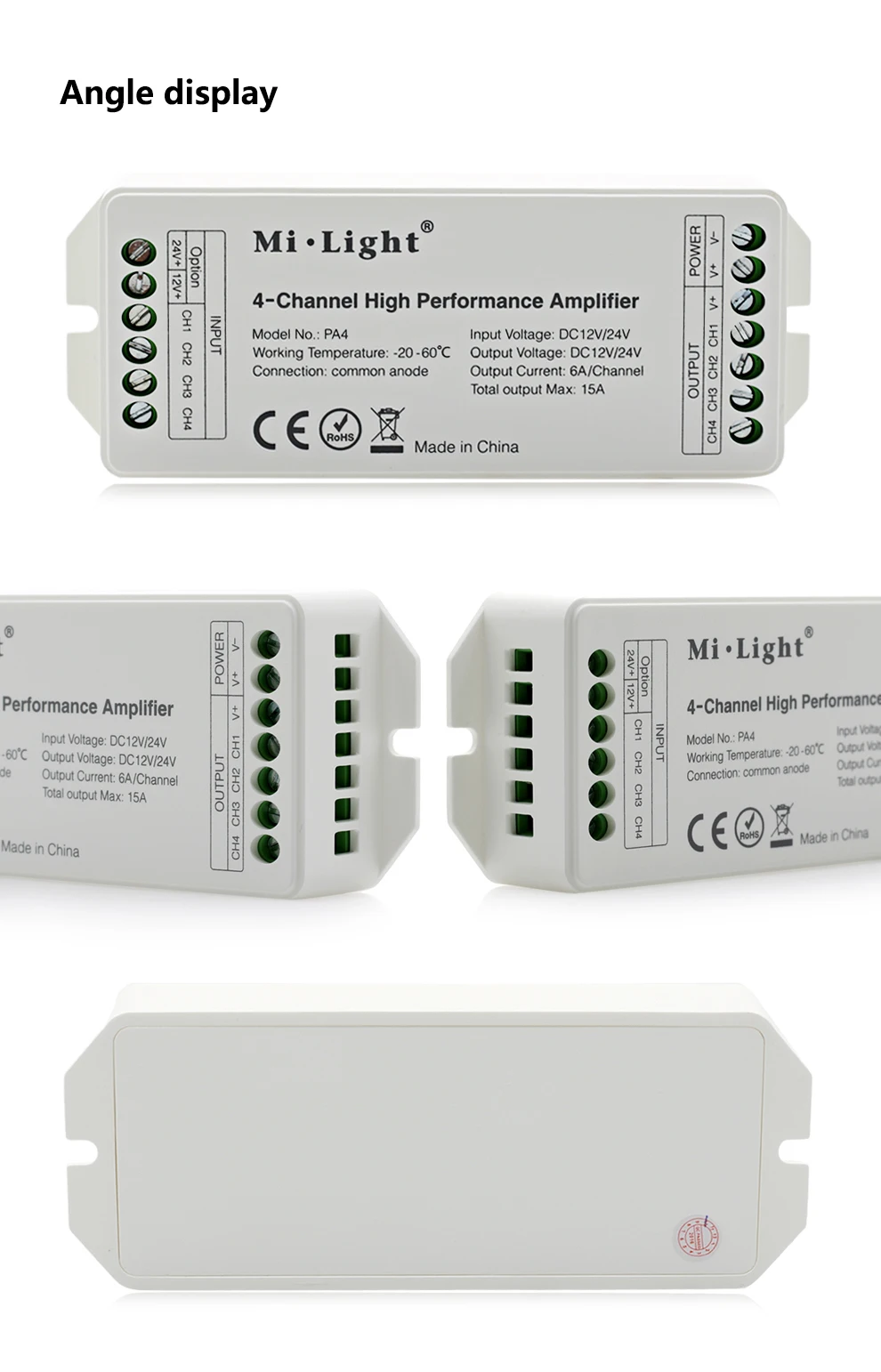 Mi светильник PA4 4-канальный высокопроизводительный усилитель DC12V-24V RGB светодиодный Усилитель RGBW контроллер для RGB светодиодные ленты RGB