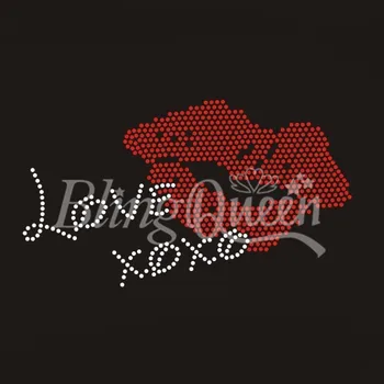 

BlingQueen 25PCS/LOT Iron on Rhinestone Transfer Crystal Bling Motif Love XOXO Design