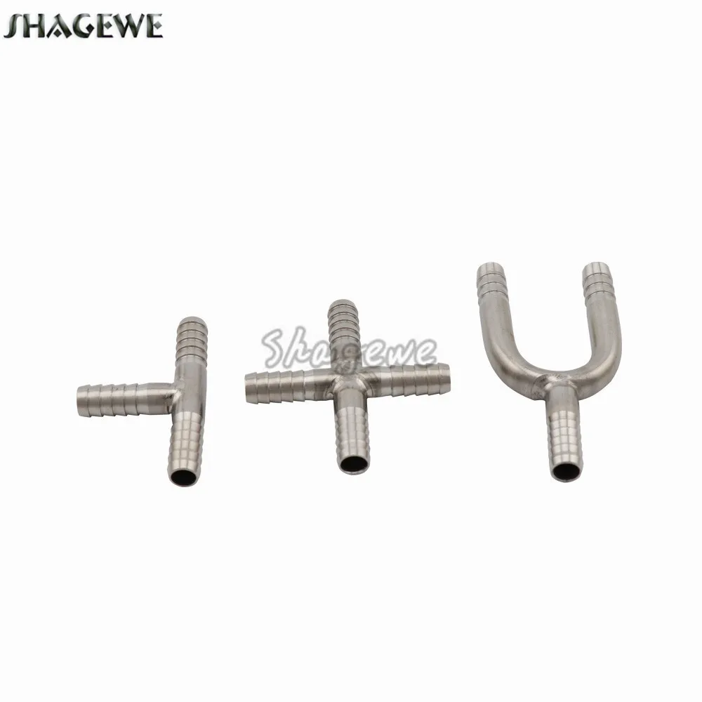 

Stainless Steel Hose Splicer U Shaped Hose Barb Tee 3-Way T-Shape 4-Way Beer Connector Cross Fittings for Home Brew Beer Line