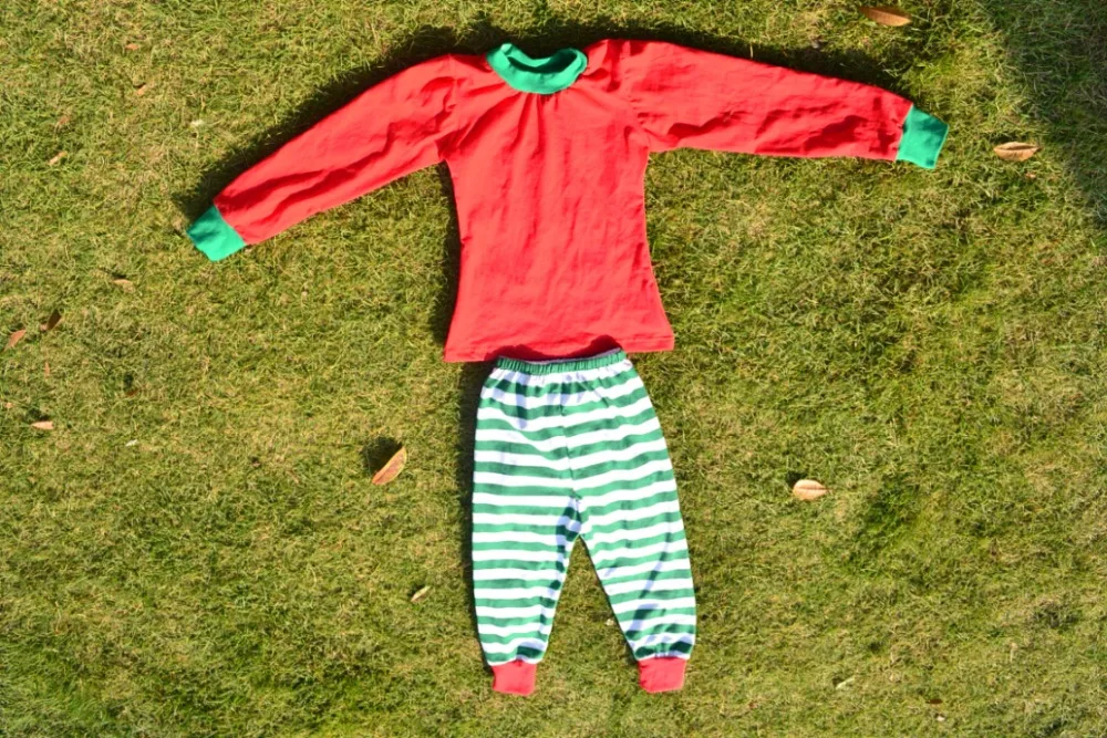 casual children cotton pajamas solid color and stripe clothes baby