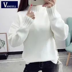 Vangull зимний свитер женский плотный вязаный свитер 2019 корейская версия новый теплый рукав летучая мышь Водолазка свободные пуловеры