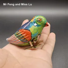 Винтажная ветрозащитная птица, жестяная механическая игрушка, детский подарок для детей