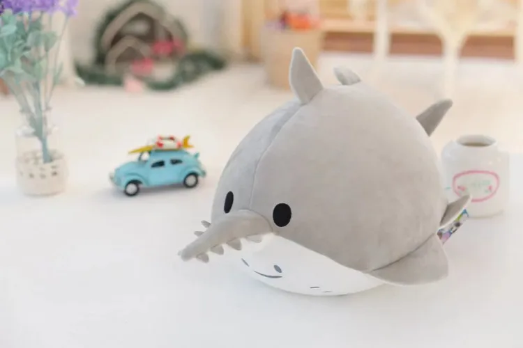 

creative Sawfish toy cartoon new Foam particles gray Sawfish doll gift about 20cm