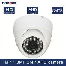 CCDCAM Free shipping 1 MP 1.3 MP 2Magepixel CCTV AHD Plastic Dome Camera for CCTV system