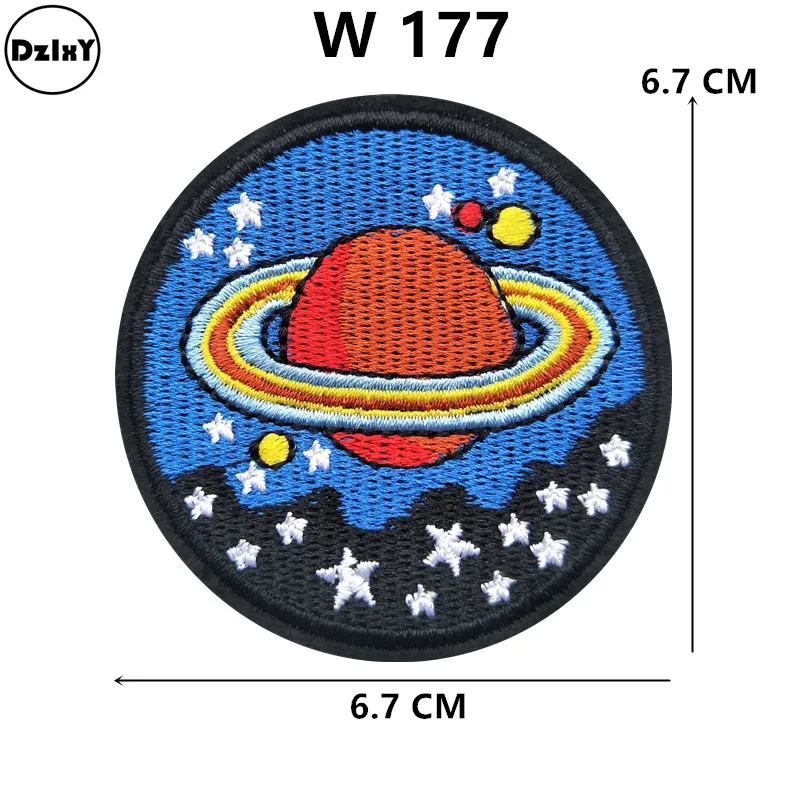 

Round Planets Embroidery Patches for Stripes on the Backpack Stickers on Fabric Iron on Clothes Appliques @W-177