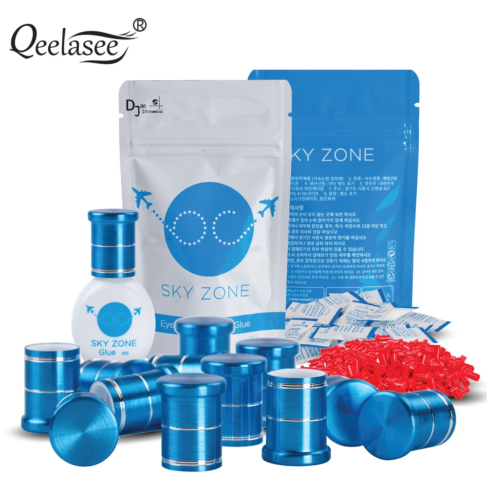 

SKY ZONE Glue for Eyelash Extension Last Over 6 Weeks Fast Drying Professional Eyelash Glue from Korea 10gl/bottle