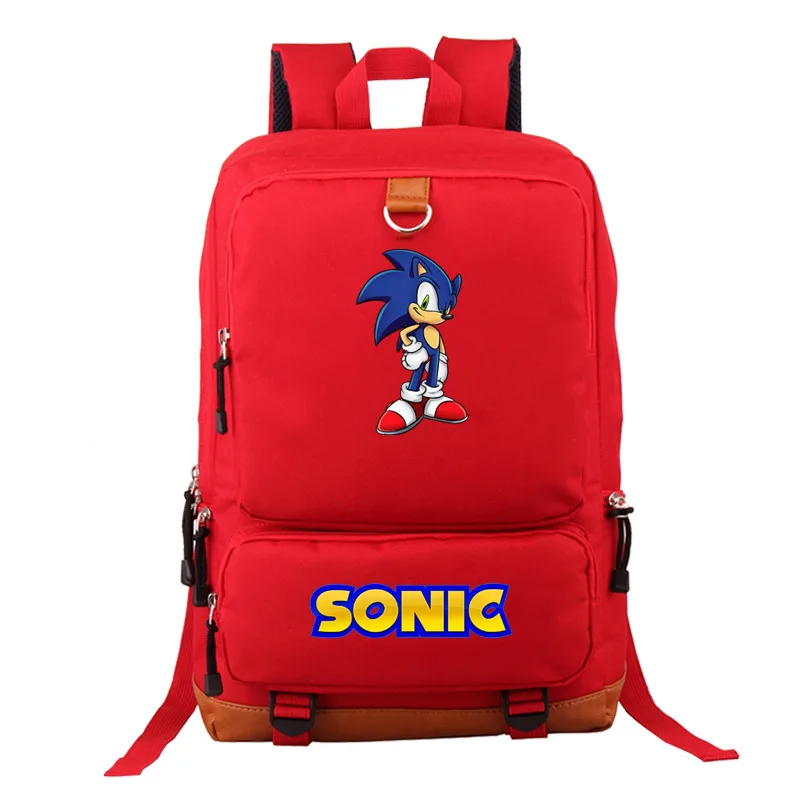 Sônico engraçado mario diário mochila sacos de