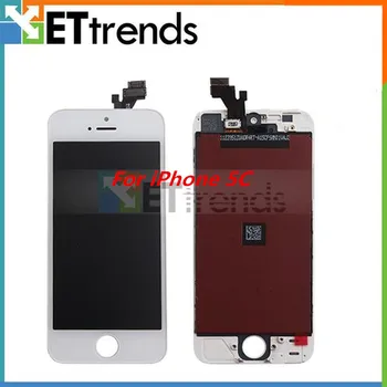 

20 PCS/LOT Grade AAA lcd screen for iPhone 5C Complete LCD & Digitizer Cold Press Frame Assembly No Dead Pixel free Shipping