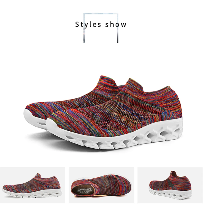 New Light Sneakers Breathable Mesh Socks Shoes Sports Men Women Couples Soft Stretch Non-slip Sneakers MD Flat Running Shoes (11)