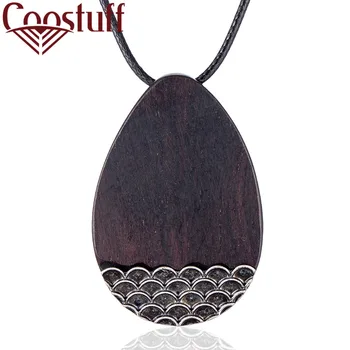 

Wood Jewelry Long Necklace with Sandalwood Pendant Original Handmadde Vintage women Jewelry collares mujer choker kolye bijoux