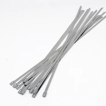 

100pcs Self-Locking Metal Cable Tie width 4.6mm Zip Strap 304 Stainless Steel tie wrap zip ties Exhaust Pipe Header 100-700mm
