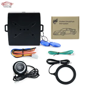 

Auto Car Alarm Engine Starline Push Button Start Stop Lock Ignition Switch Keyless Entry System Starter Anti-theft System