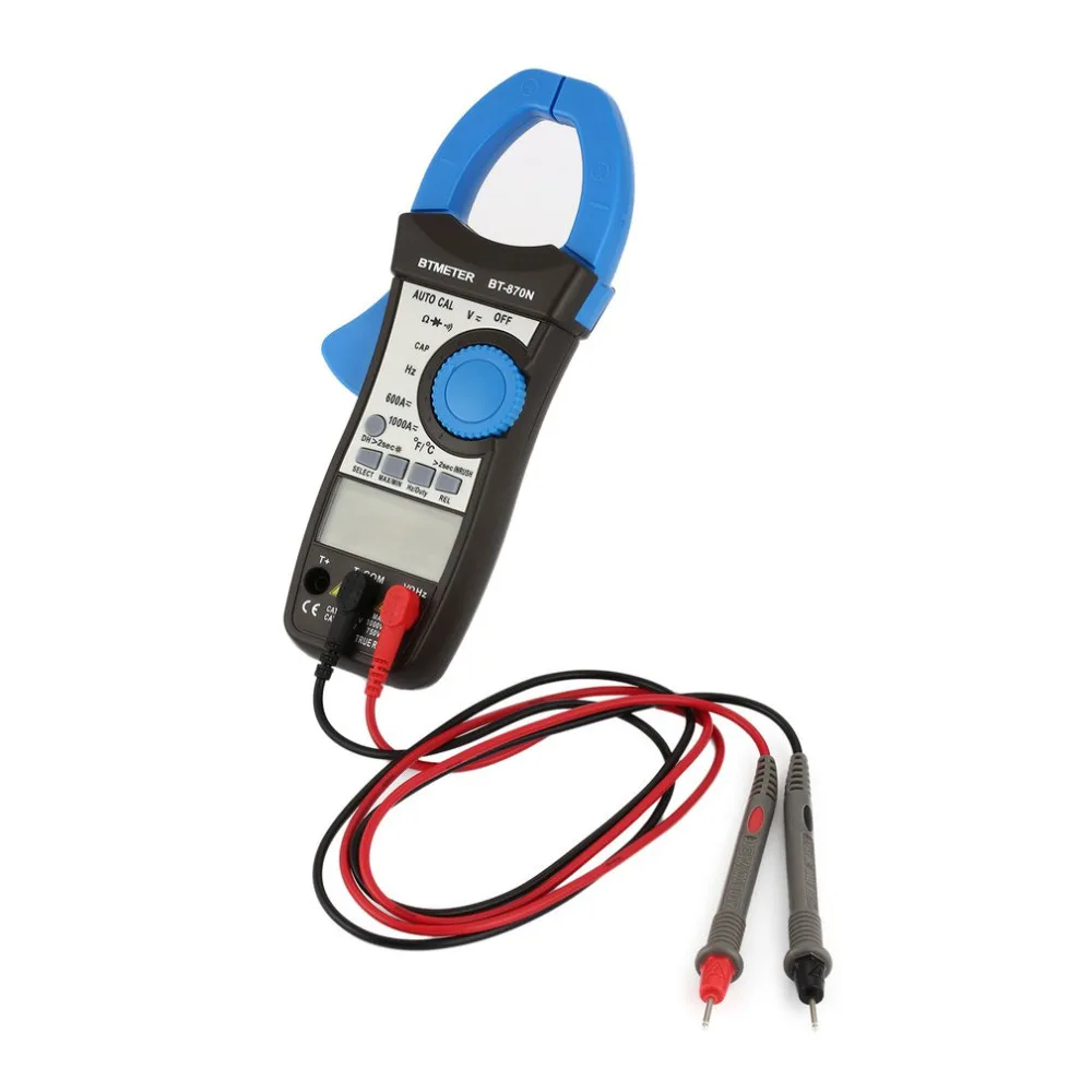 

Digital Clamp Multimeter AC/DC BT-870N Auto Cal Current Clamp Meter Induction Voltage Capacitance Frequency Tester