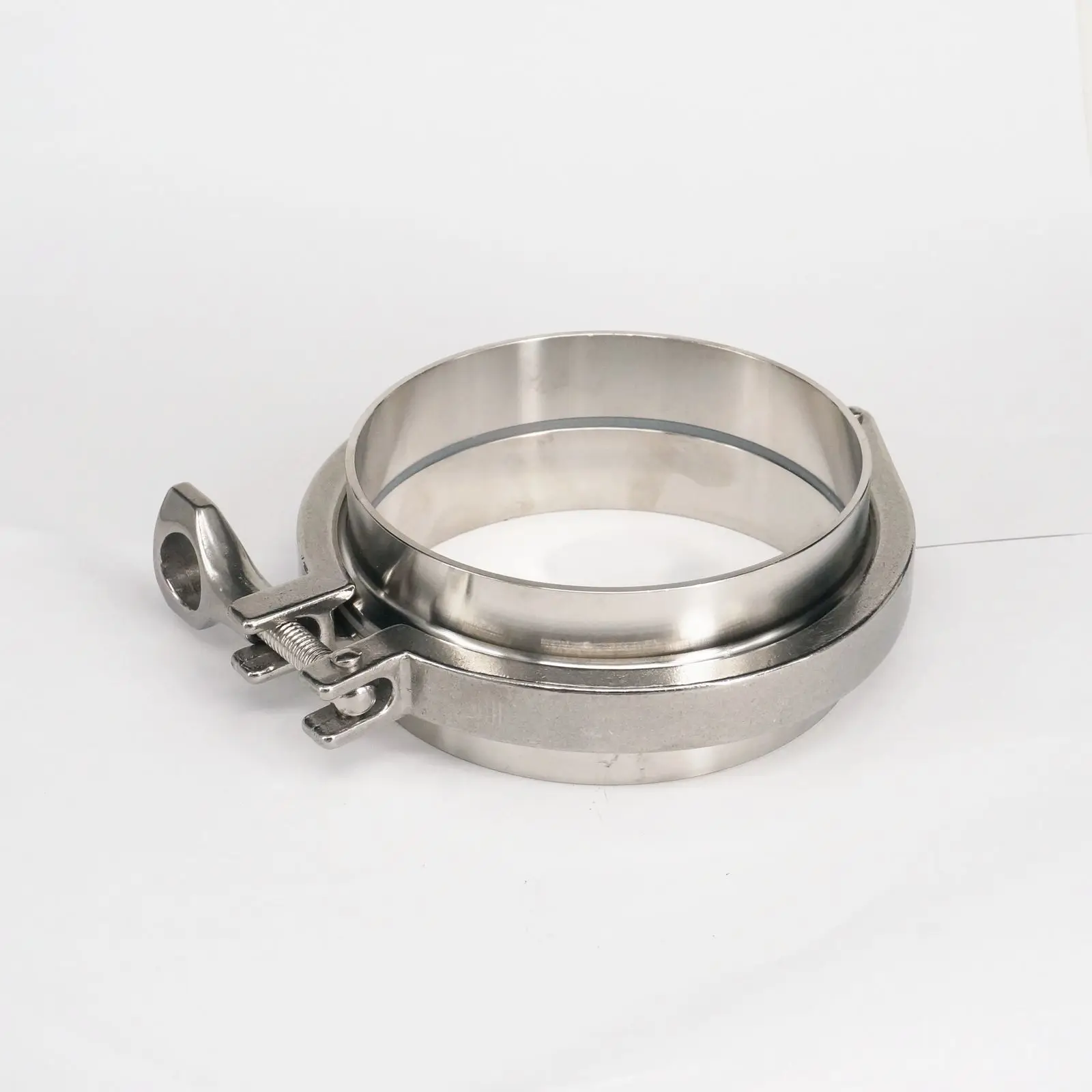 

A Set 108mm O/D Sanitary Tri Clamp Weld Ferrule + Tri Clamp + Silicon Gasket 304 Stainless Steel