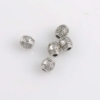 

Free Shipping!DIY 50PCs Antique Silver Metal Alloy Spacers Beads 6.5x6mm YTC0009