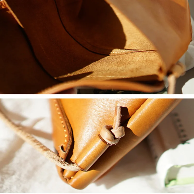 AETOO Leather Art Mini Retro Crossbody bag, female do old small satchel, handmade cowhide simple shoulder small dumpling bag