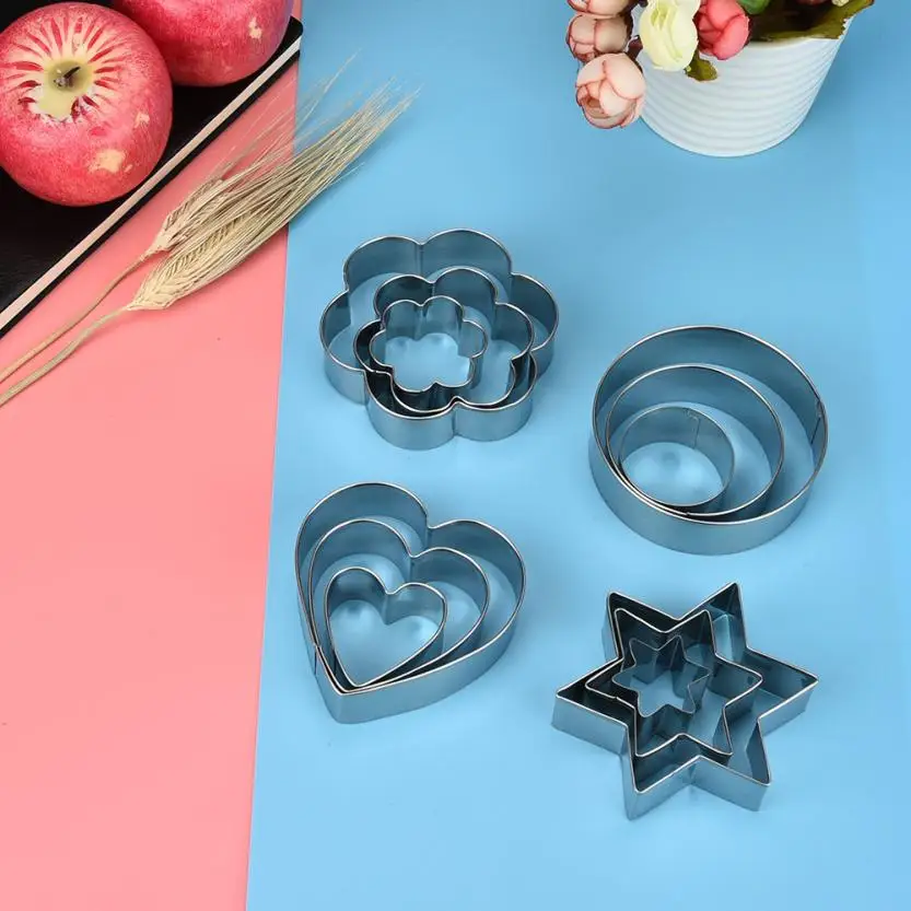 Baking Mould stainless steel Christmas Cookies Cutter Biscuit Mould Set Sugar Arts Fondant Cake