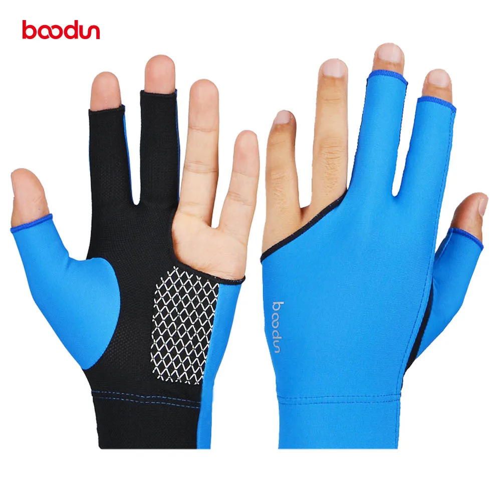 

BOODUN Professiona Unisex Snookers Gloves 3 Fingers Snooker Gloves Anti-sweat Non-slip Lycra Billiard Gloves Accessory 1 PC