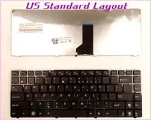 Novo Teclado EUA Layout para ASUS X42DE X42JE X42JV X42DQ P42Z P42J P43 P43S P43SJ N43EI N43E Laptop/Notebook COM MOLDURA PRETA