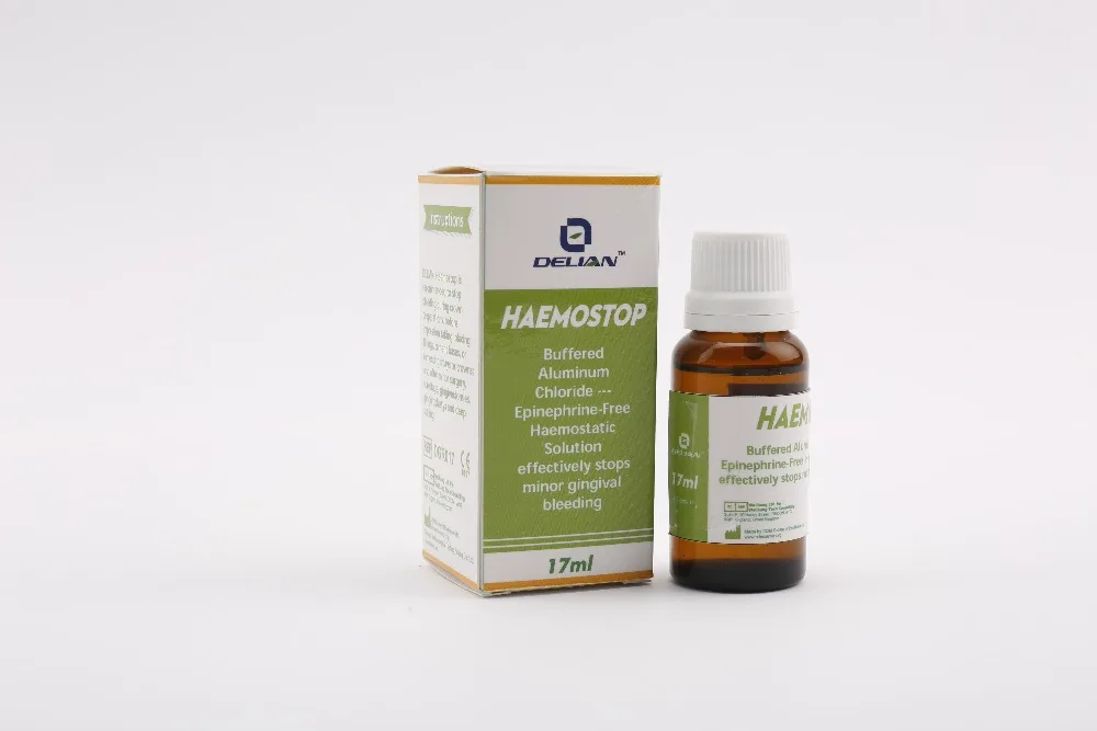 

Delian Dental Haemostop Haemostatic Solution Effectively Stops Gingival Bleeding