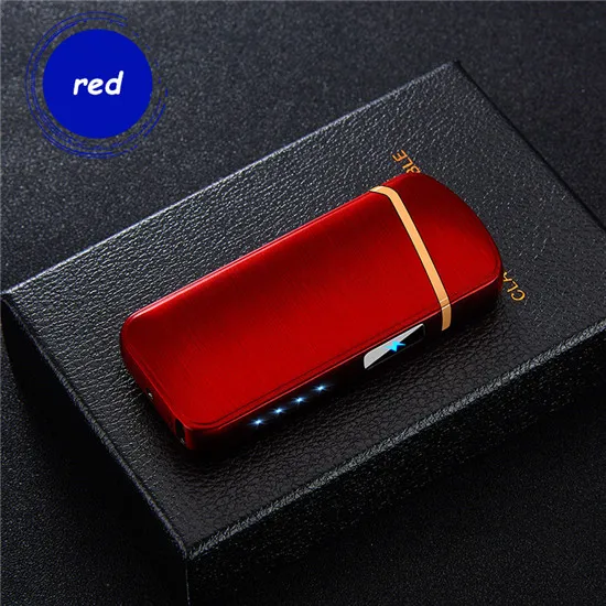 Двухдуговые Плазменные USB ветрозащитные, импульсные индукционные прикуриватели, металлические электронные смарт-дисплеи - Цвет: 4