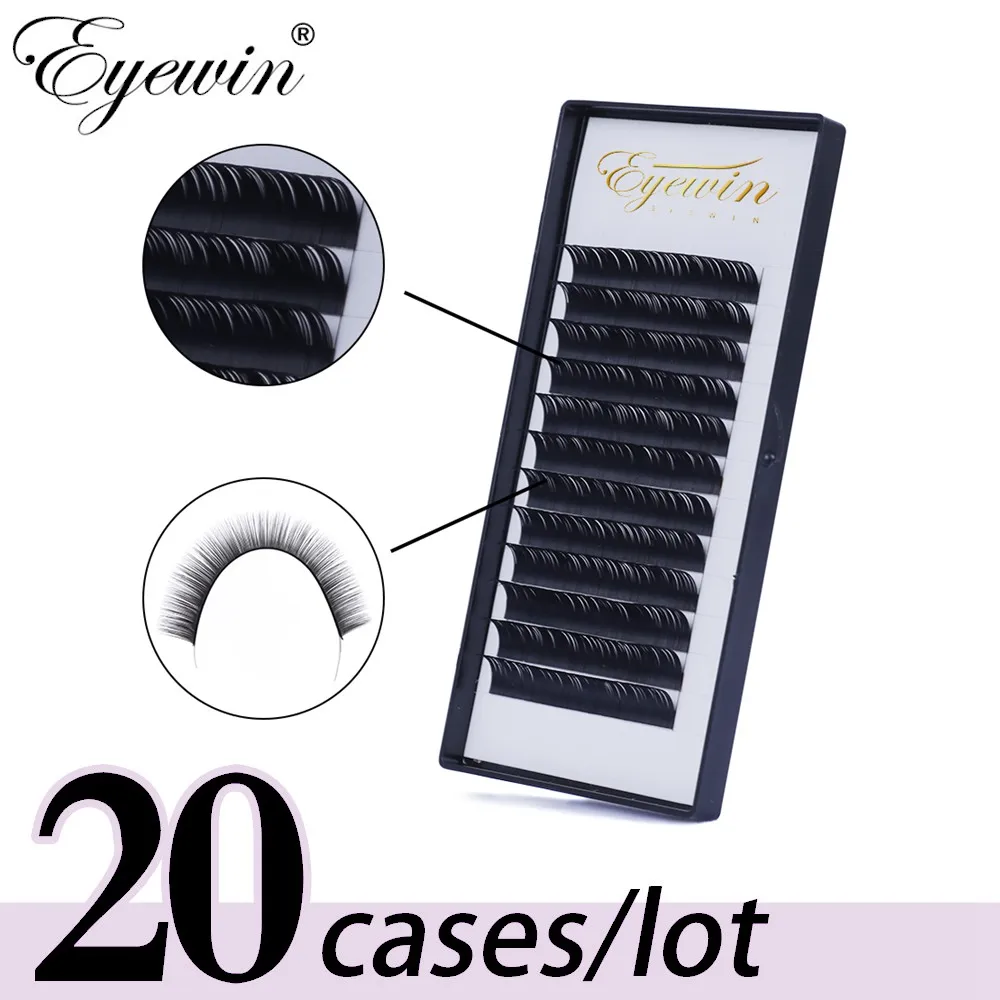 

Eyewin 20 case C/D Curl MIX Natural mink fake eyelash extension individual eyelashes lashes make up false eyelashes extension