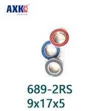 Axk 4 Stk/partij 689-2rs 9X17X5 Abec3 Hybrid Keramische Si3n4 Kogellager 689rs 689 G5 Grade Keramische bal Voor Fiets 689-2rs