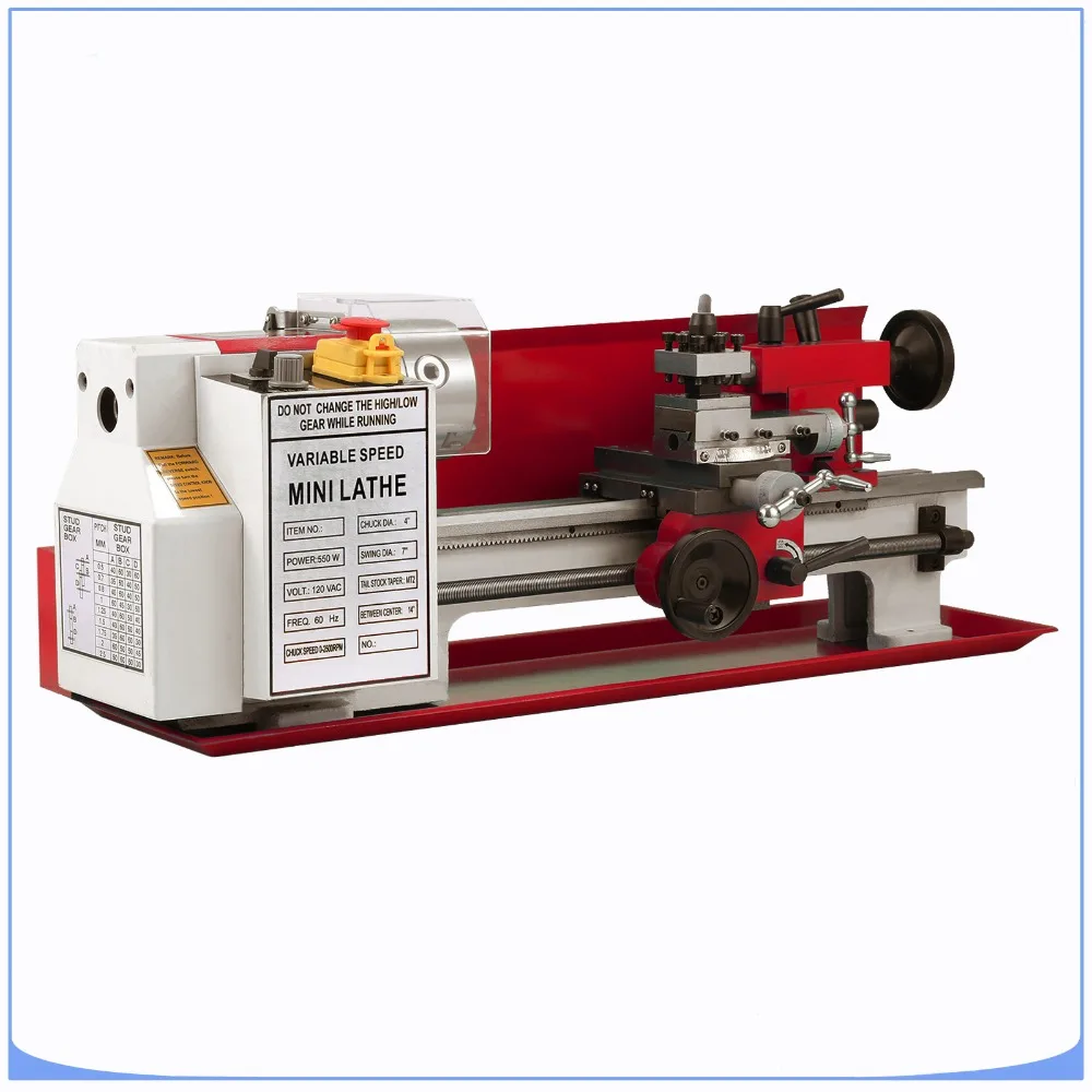 

550W Precision Metalworking Tooling Milling 2500RPM Woodworking Mini Metal Lathe