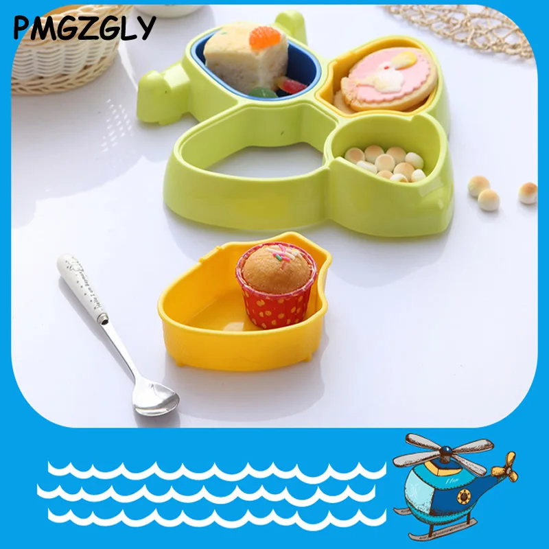 Solid Feeding Dishes Baby Dinnerware Plane Design Multi Separate Baby Feeding Dinner Plates Bowl