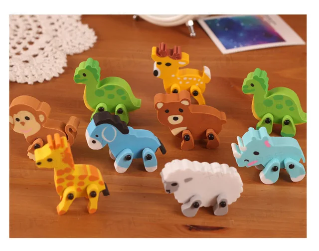 1lot 36pc cartoon animal eraser cute small prize rubber 1lot 36pc cartoon animal eraser cute small prize rubber student erasers