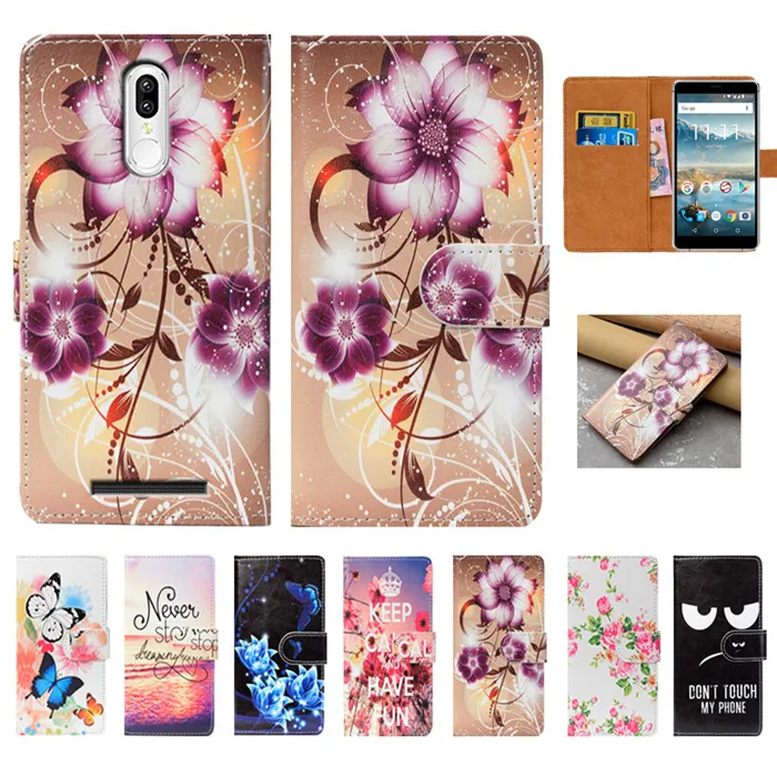 

For Senseit T300 Case High Quality Pu Leather 5.7" Print Flip Wallet Case Back Cover Book Case For Senseit T300 Cases