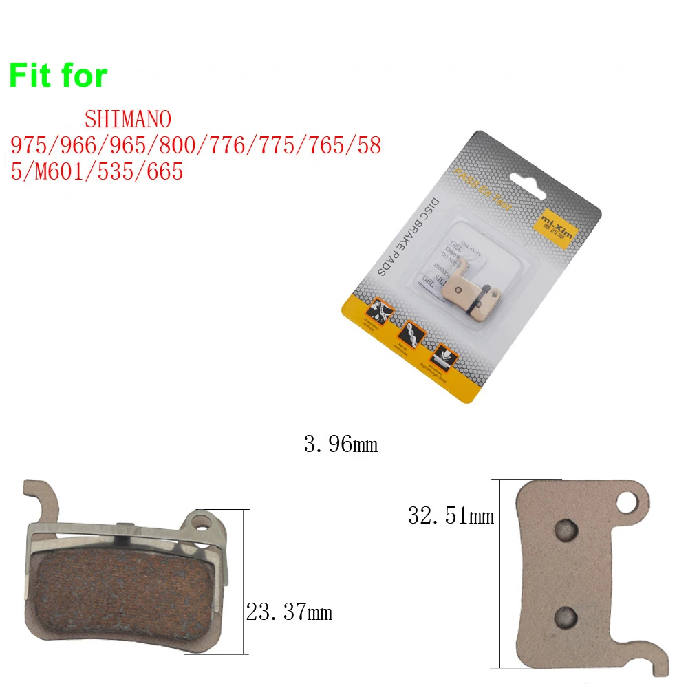 MIXIM MTB DS17 Disc Brakes Cycling Resin / Metal Brake Lining Shoe Disc