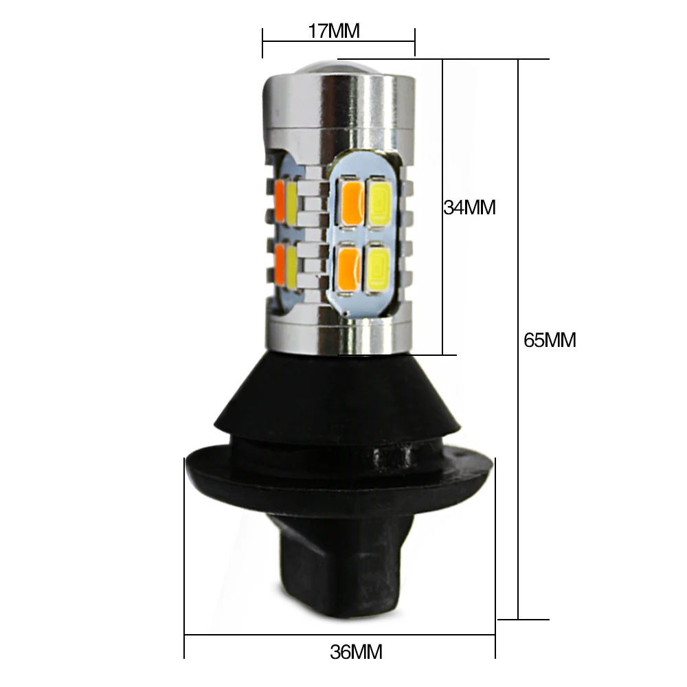 2 шт. BA15S BAU15S 1156 P21W S25 T20 W21W WY21W 7440 светильник дневного светильник поворотник двойной режим DRL светодиодный Внешнее освещение