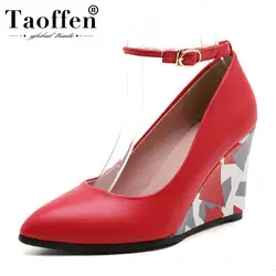 Taoffen/4 цвета, офисные женские весенние туфли-лодочки вечерние туфли на платформе и высоком каблуке женские Клубные туфли-лодочки размер 33-43