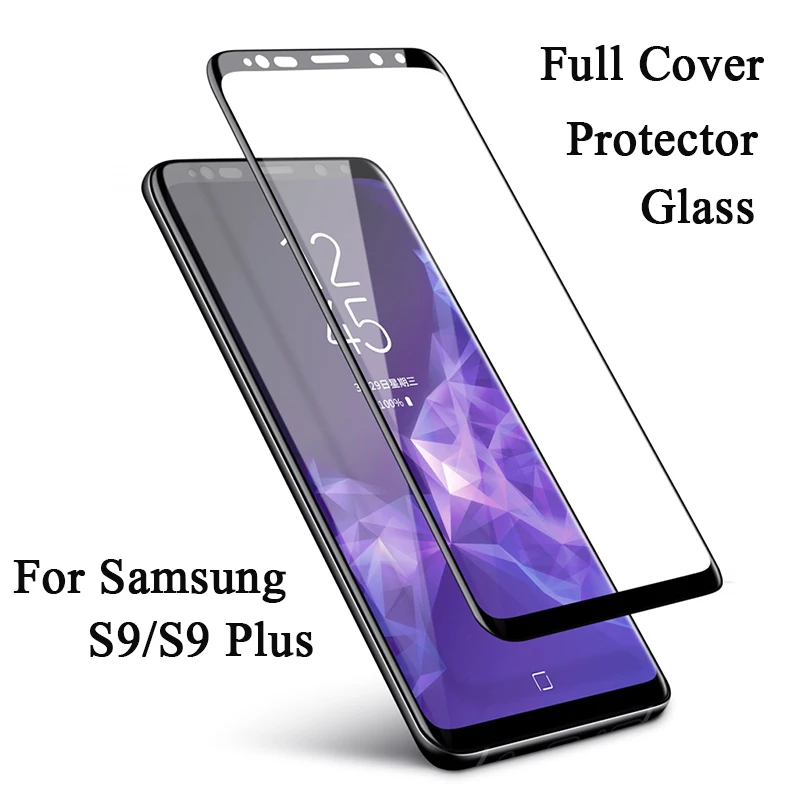 Полное покрытие экрана протектор стекло для Samsung Galaxy S9 Plus J5 J7 J3 2017 закаленное A5 A7 A3