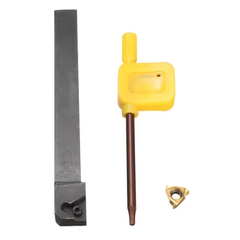 

100mm SER1010H11 Lathe Threading Turning Tool Holde +11ER 1/4'' AG60 Insert hand tool 1 set