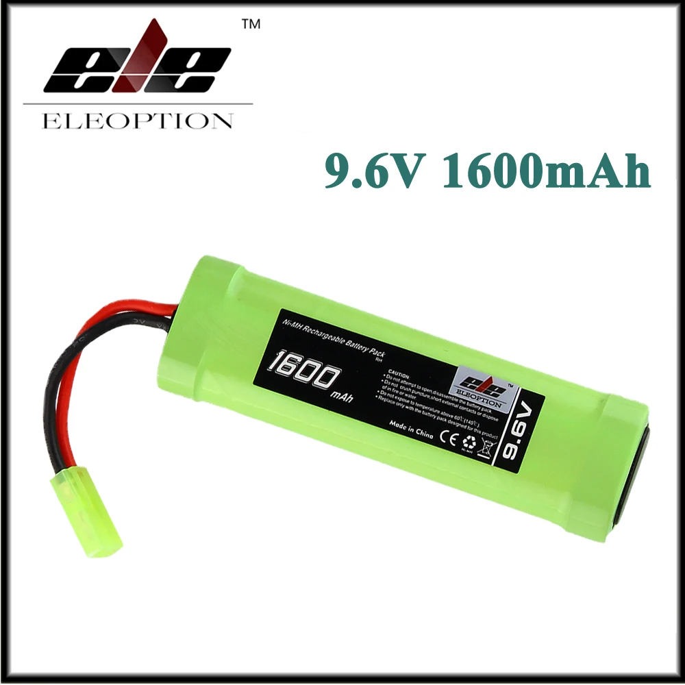 Eleoption 9.6V 1600mAh 8 Cell Stick Flat Ni MH Battery Pack for Airsoft