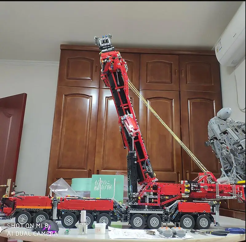 MOC RC power function Crane LTM11200 fit моторная техника MOC-20920 наборы строительные блоки кирпичи diy игрушка в подарок