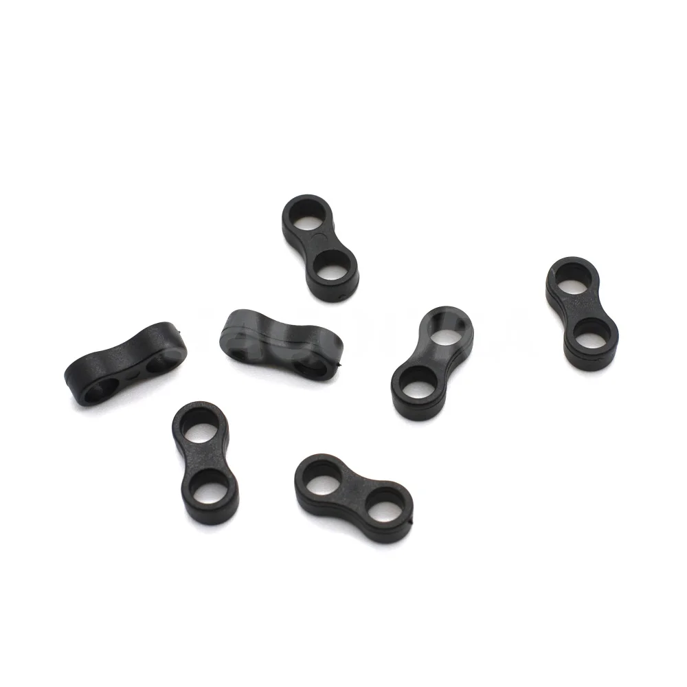 

10pcs/pack Black Plastic Cord Lock 2 Holes Rope Connector Piece Stopper Toggle Slider Clip