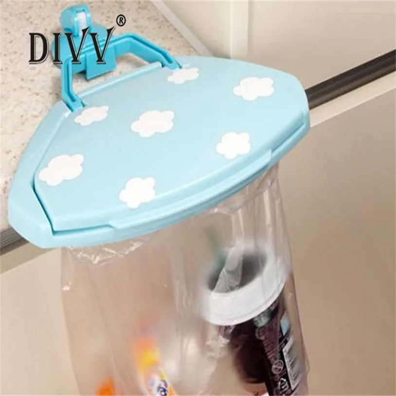 

DIVV Storage Holder Hanging Door Kitchen Cupboard Stand Trash Garbage Rubbish Bag Holder wall mounted U70504