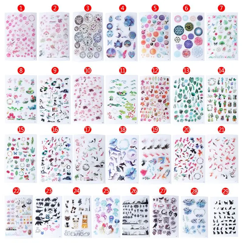 

UV Resin Epoxy Resin Crafts Materials Filler Sticker Floral Colorful Translucent Crystal Animal Landscape Jewelry Making Tools