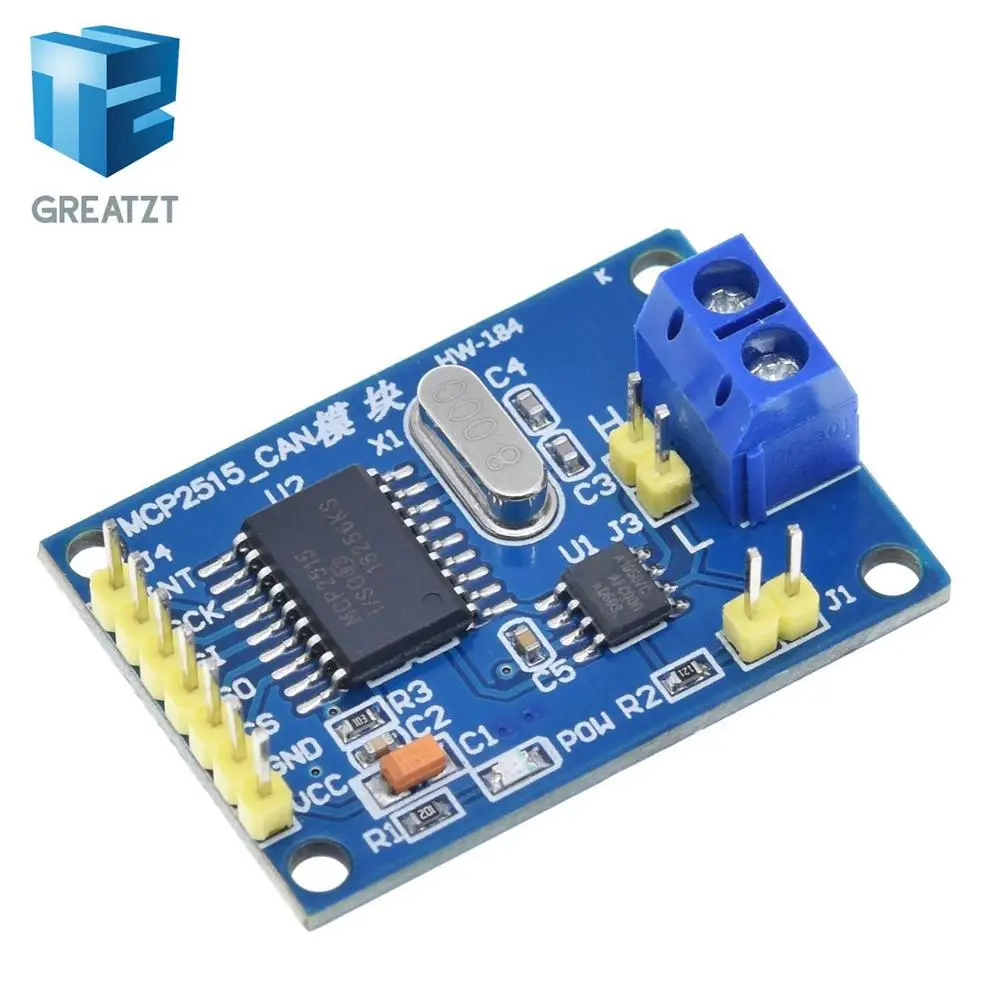GREATZT MCP2515 CAN плата модуля шины TJA1050 приемник SPI для 51 MCU контроллер рычага Новинка |