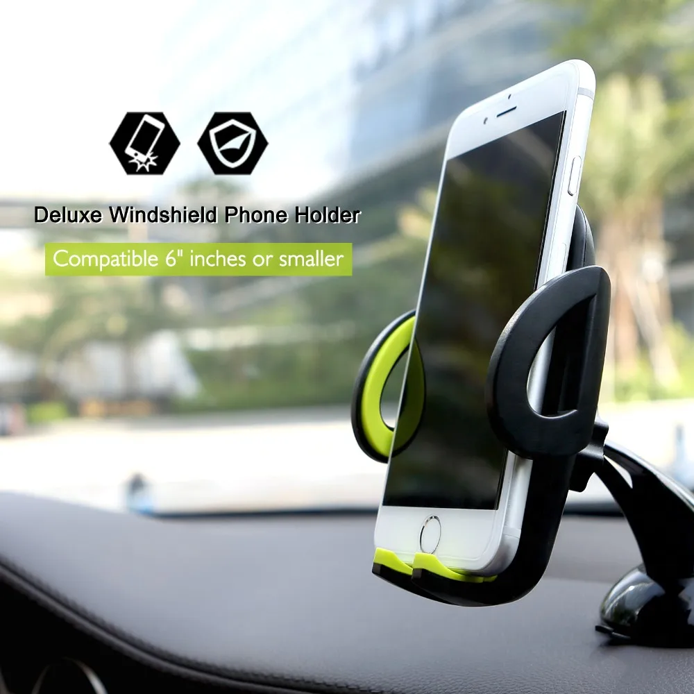 SUNEVER Mobile Car Phone Holder Stand Adjustable Support 6.0 inch 360