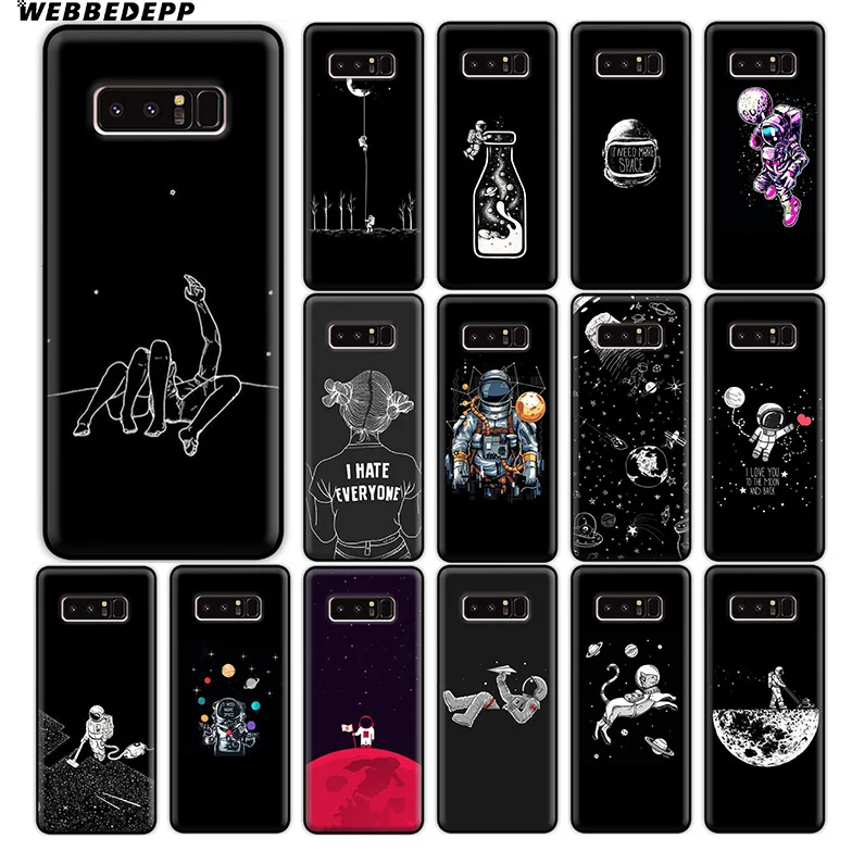 WEBBEDEPP Space милый мягкий силиконовый чехол для Samsung Galaxy A9 A8 A7 A6 Plus 2018 A5 A3 2017 2016 Note 9 8 |