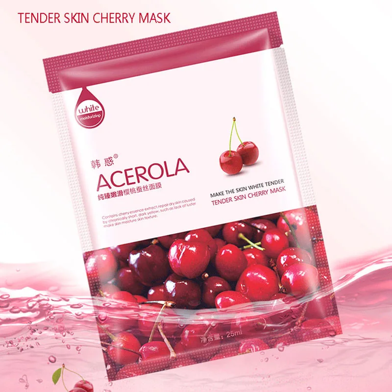 Маска для лица HanHuo Acerola с экстрактом зеленого чая огурцом алоэ жемчугом кубилозой