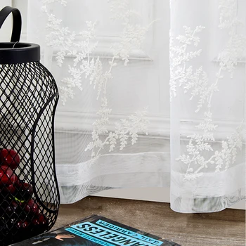

Tulle Curtains For Living Room White Lace Curtains Decoration Window Curtain Drapes Sheer For Bedroom Decoration Tende Fabric