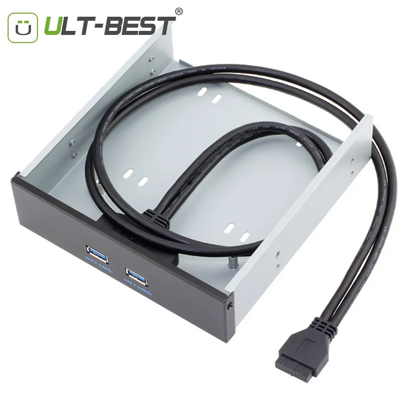 Ult-лучшие 2 порта USB 3,0 Передняя панель DIY оптический привод Материнская плата 20pin к USB 3,0 2-Портовый Концентратор кабель 50 см