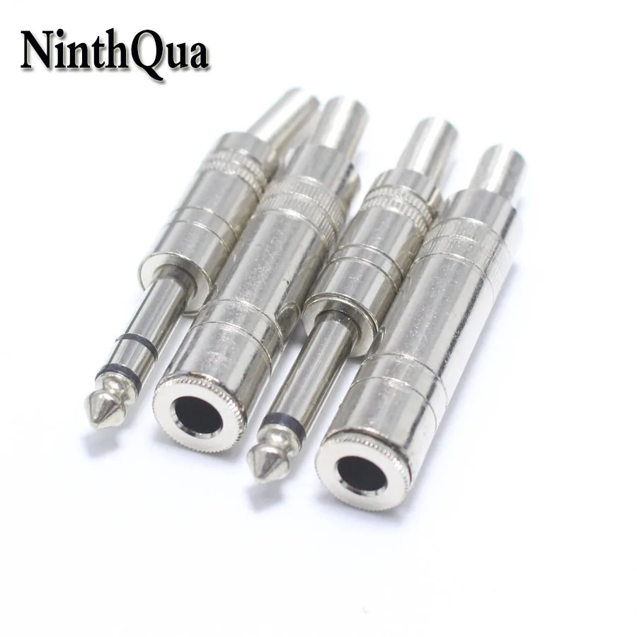 

1pcs 6.35 Stereo 2Pole / 3Pole Plug 6.35mm Mono / Stereo Amplifier Microphone Plug 6.35mm jack Plug 6.5mm Audio Connector