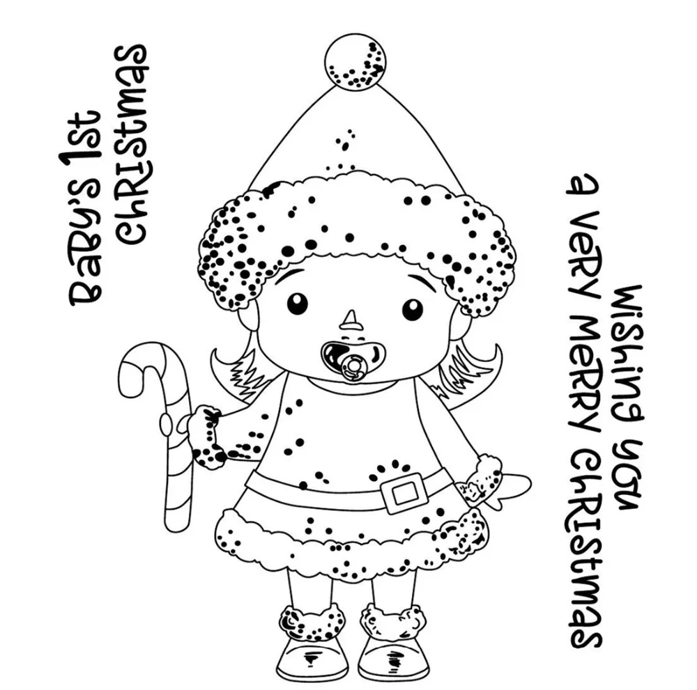 

Cartoon girl stamp Clear Stamp for Scrapbooking Transparent Silicone Rubber DIY Photo Album Decor C2